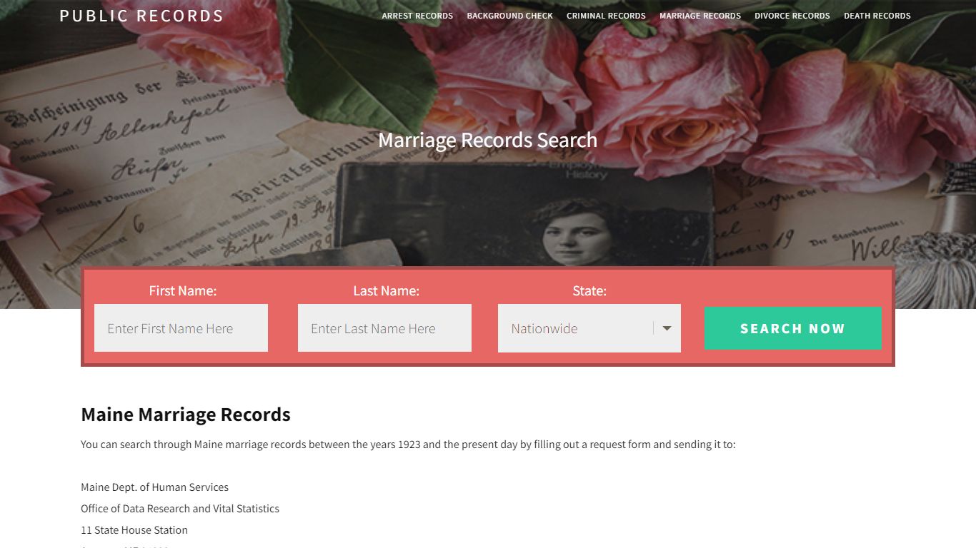 Maine Marriage Records | Enter Name and Search. 14Days Free